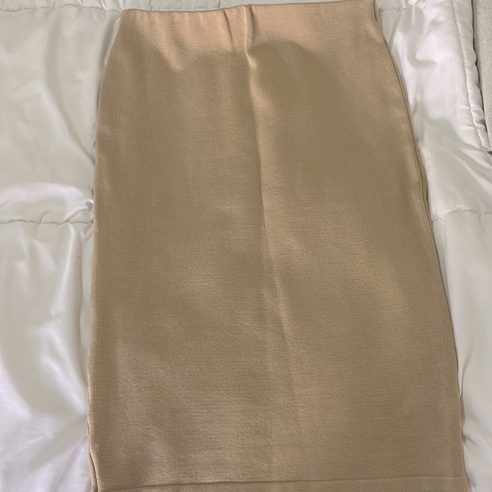 Americanaknit beige long pencil skirt